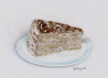 Drawing demo of a cake